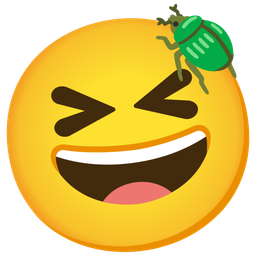 Beetle and Grinning squinting face