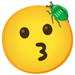 Beetle and Kissing face