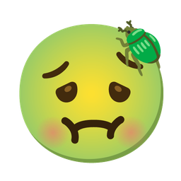 beetle and nauseated face