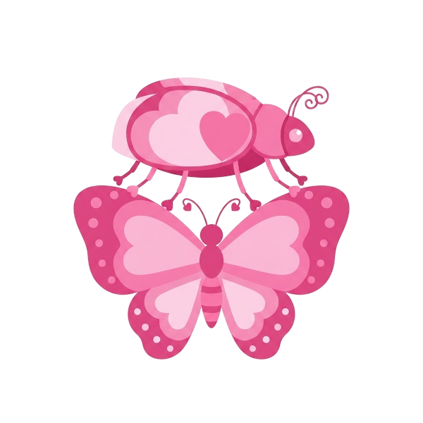 Beetle and Pink heart