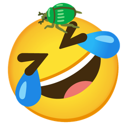 Beetle and Rolling on the floor laughing