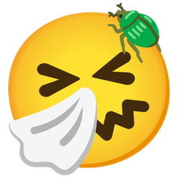beetle and sneezing face