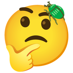 beetle and thinking face