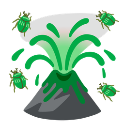 beetle and volcano