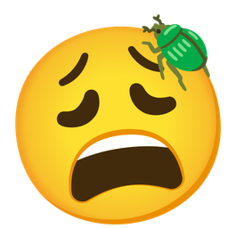 beetle and weary face