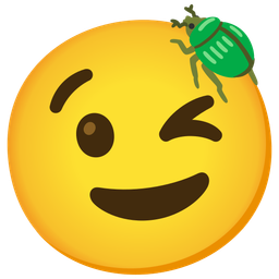 Beetle and Winking face