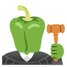 bell pepper and balance scale