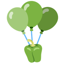 bell pepper and balloon