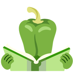 bell pepper and books