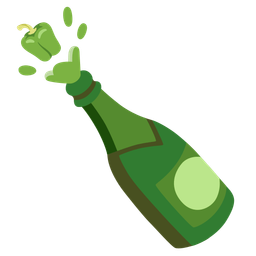 bell pepper and bottle with popping cork