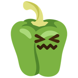 bell pepper and confounded face
