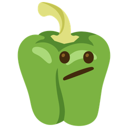 Bell pepper and Face with diagonal mouth