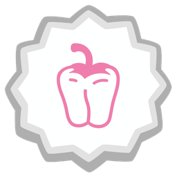 bell pepper and fish cake with swirl