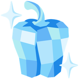 bell pepper and gem stone