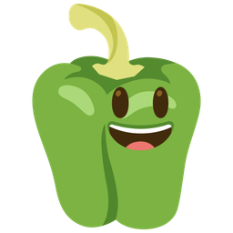 Bell pepper and Grinning face with big eyes