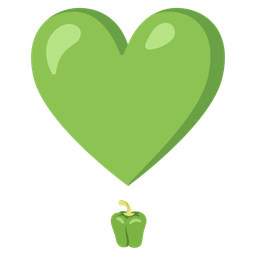 bell pepper and heart exclamation
