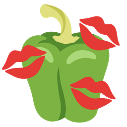 bell pepper and kiss mark