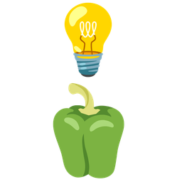 bell pepper and light bulb