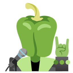 bell pepper and microphone