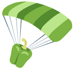 bell pepper and parachute