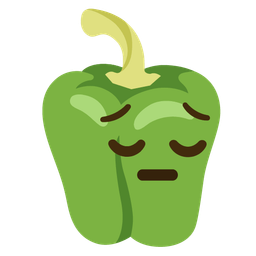 bell pepper and pensive face
