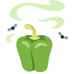 bell pepper and pile of poo