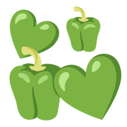 bell pepper and revolving hearts