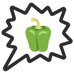 bell pepper and right anger bubble