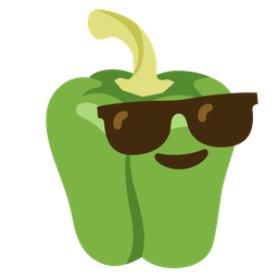 bell pepper and smiling face with sunglasses