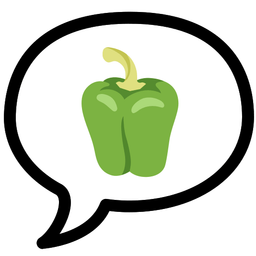 bell pepper and speech balloon