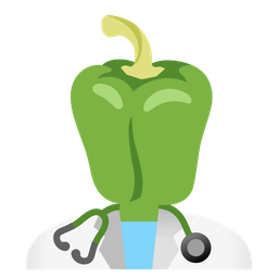 bell pepper and stethoscope