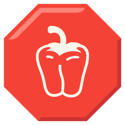 bell pepper and stop sign