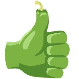 bell pepper and thumbs up