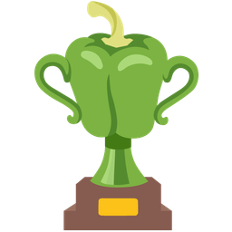 bell pepper and trophy