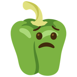 Bell pepper and Worried face