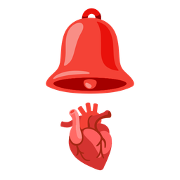 bell and anatomical heart