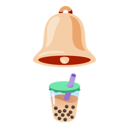 bell and bubble tea
