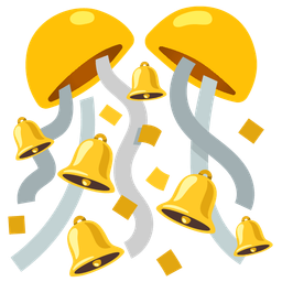 bell and confetti ball