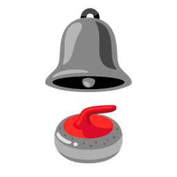 bell and curling stone