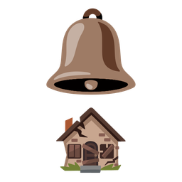 bell and derelict house