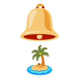 bell and desert island