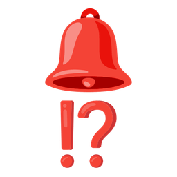 bell and exclamation question mark