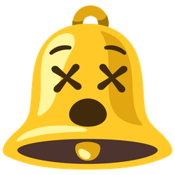 bell and face with crossed-out eyes