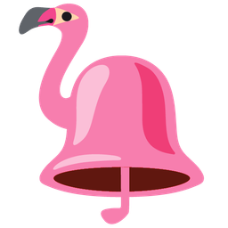 bell and flamingo