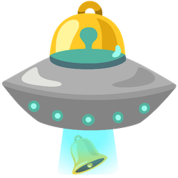 bell and flying saucer