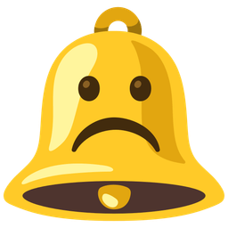 bell and frowning face