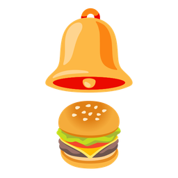 bell and hamburger