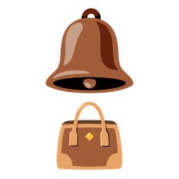 bell and handbag
