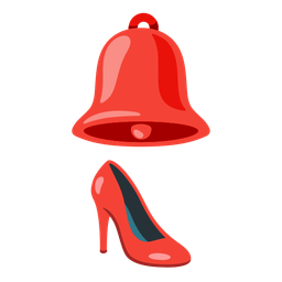 bell and high-heeled shoe