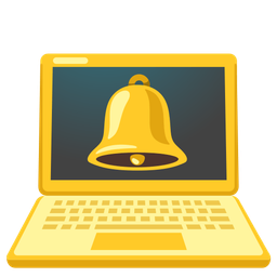 bell and laptop